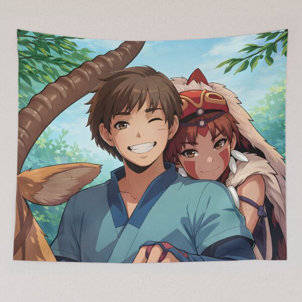 Item preview, Princess Mononoke - San & Prince Ashitaka designed and sold by Bikash-A7.