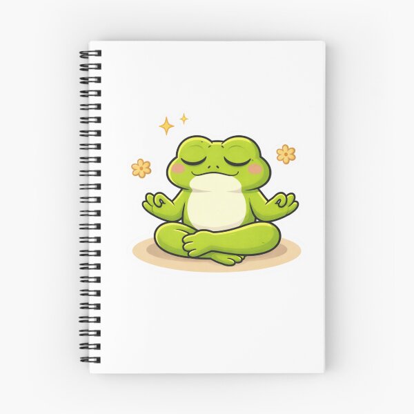 Item preview, Relatable Frog Sticker – Minimal Frog Yoga Aesthetic Cute Animal Laptop Sticker designed and sold by DownloSpace.