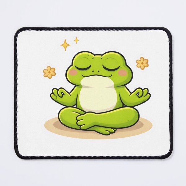 Item preview, Relatable Frog Sticker – Minimal Frog Yoga Aesthetic Cute Animal Laptop Sticker designed and sold by DownloSpace.
