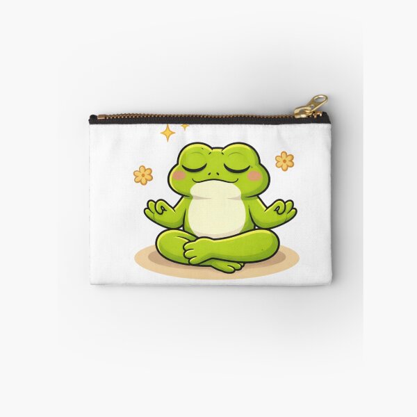 Item preview, Relatable Frog Sticker – Minimal Frog Yoga Aesthetic Cute Animal Laptop Sticker designed and sold by DownloSpace.