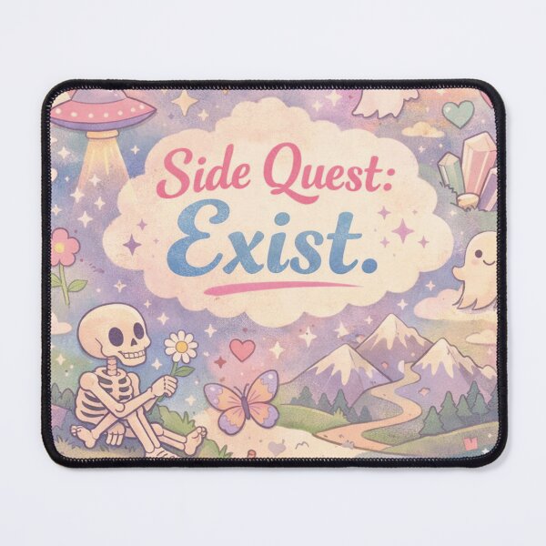 Item preview, Side Quest Exist: Aesthetic Kawaii Design for Mindfulness designed and sold by Mauswohn.