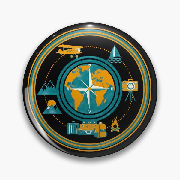 Item preview, Retro World Explorer Compass - Vintage Travel & Adventure Emblem designed and sold by AbulailArt.