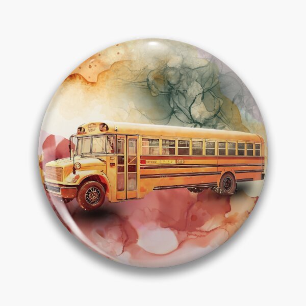 Item preview, Retro Vintage Yellow School Bus – Nostalgic Travel Watercolor Art designed and sold by ChenEngEng.