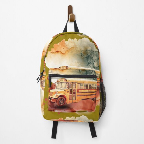 Item preview, Retro Vintage Yellow School Bus – Nostalgic Travel Watercolor Art designed and sold by ChenEngEng.