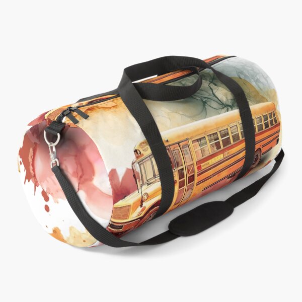 Item preview, Retro Vintage Yellow School Bus – Nostalgic Travel Watercolor Art designed and sold by ChenEngEng.