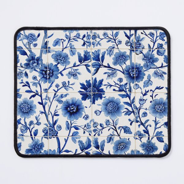 Item preview, Royal Delft Blue Floral Portuguese Inspired Pattern designed and sold by GrinGalore.