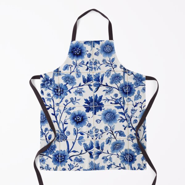 Item preview, Royal Delft Blue Floral Portuguese Inspired Pattern designed and sold by GrinGalore.