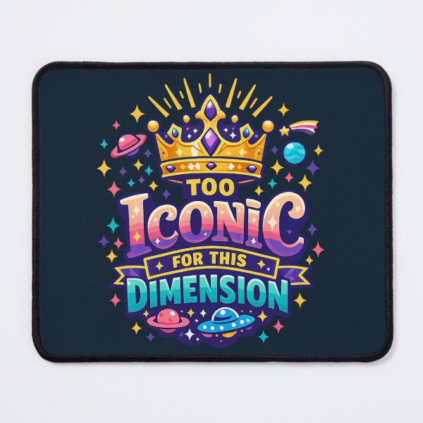 Item preview, Too Iconic For This Dimension | Cosmic Crown Retro Space Aesthetics Design designed and sold by PopCulturePixel.