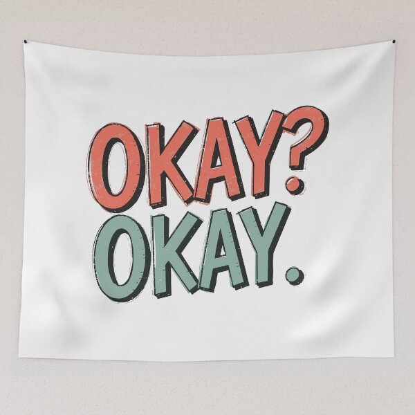 Item preview, Okay? Okay. Vintage Hand-Drawn Typography Design designed and sold by DavidTeeStudio.