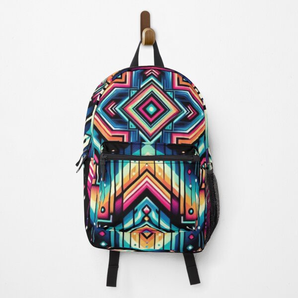 Item preview, Neon Geometric Abstract – Symmetrical Tribal Pattern designed and sold by Dogandesighn.