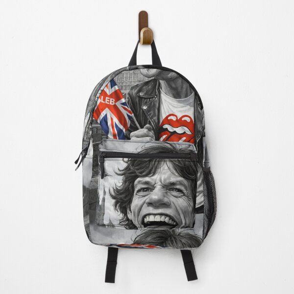 Item preview, Mick Jagger Caricature in Londen with Flag designed and sold by LuluLeb.