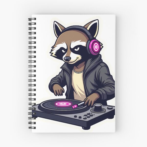 Item preview, DJ Raccoon Sticker designed and sold by BysonDesigns.