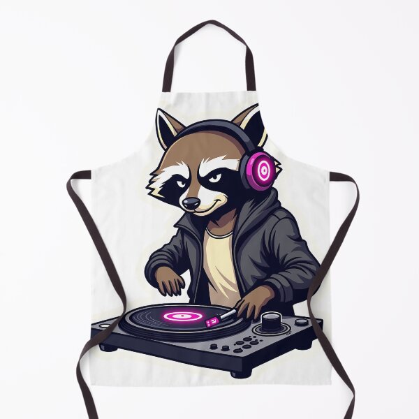 Item preview, DJ Raccoon Sticker designed and sold by BysonDesigns.