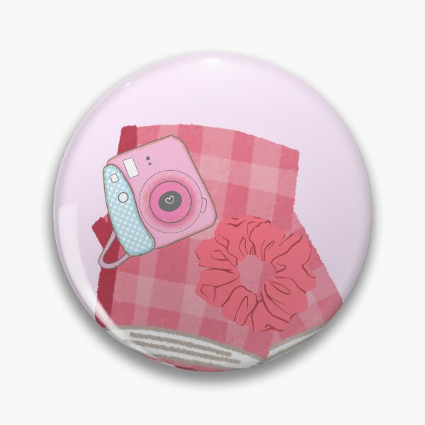 Item preview, Pink Aesthetic Camera and Scrunchie Coquette Illustration designed and sold by Akira Design Store.