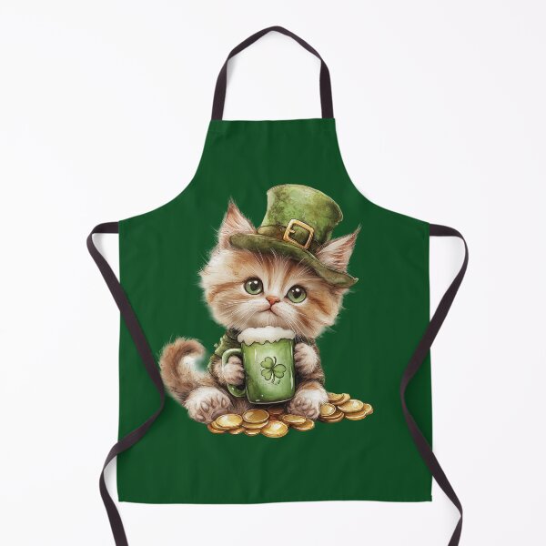 Item preview, Cute Lucky Beer Cat With Shamrock Mug – St Patrick’s Day Kitten designed and sold by Erika Kaisersot.