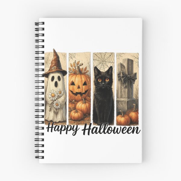Item preview, Cute Halloween Ghost Pumpkin Cat Gravestone Design designed and sold by Gallory Hive.
