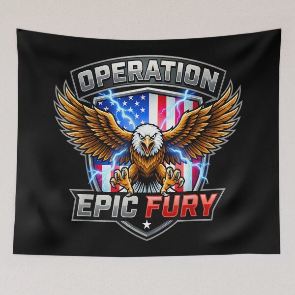 Item preview, Operation Epic Fury Patriotic Bald Eagle Lightning American Flag designed and sold by NgumohaLanke.