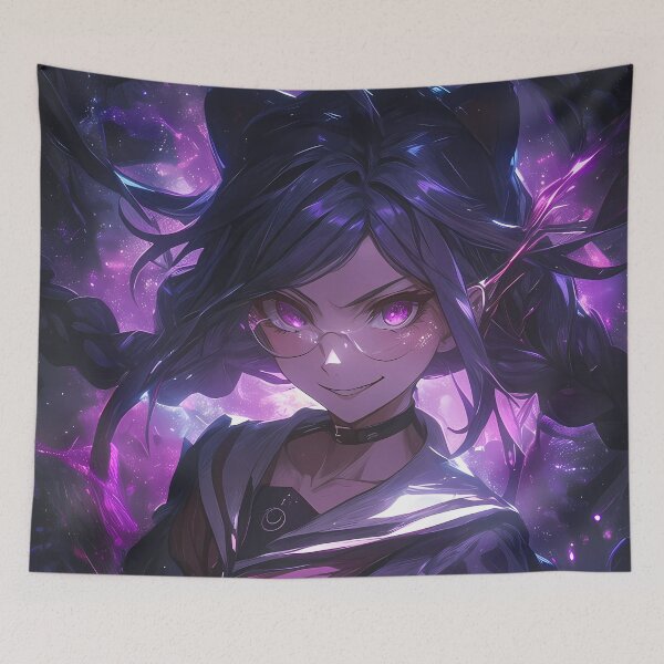 Item preview, Toko Fukawa Danganronpa Purple Aura Glasses Anime Girl Portrait designed and sold by 108Recordings.