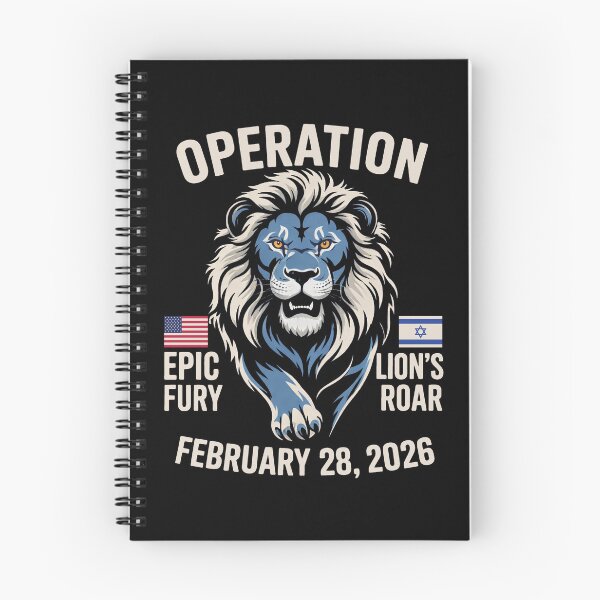 Artikelvorschau, Operation Löwengebrüll, 28. Februar 2026, Israel Amerika Unterstützung patriotischer Grafik entworfen und verkauft von Kovav.