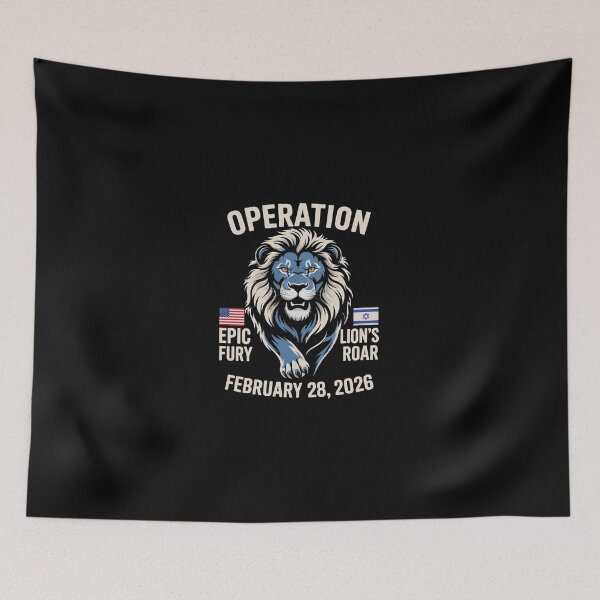 Item preview, Operation Lion’s Roar February 28 2026 Israel America Support Patriotic Graphic designed and sold by Kovav.