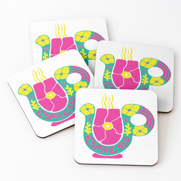 Item preview, Psychedelic Retro Espresso Coffee Cup Pattern designed and sold by Clara Fruggeri.