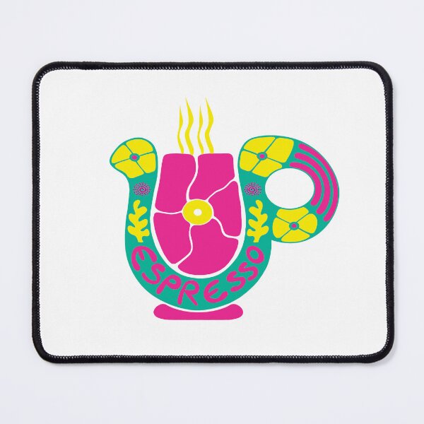Item preview, Psychedelic Retro Espresso Coffee Cup Pattern designed and sold by Clara Fruggeri.