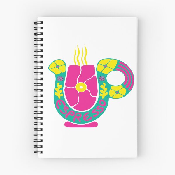Item preview, Psychedelic Retro Espresso Coffee Cup Pattern designed and sold by Clara Fruggeri.