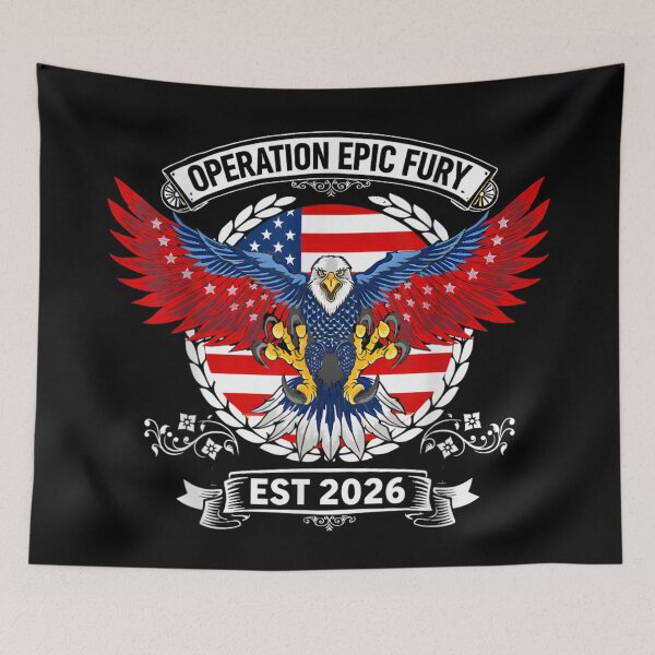 Item preview, Operation Epic Fury Patriotic American Eagle Flag Crest Design designed and sold by NgumohaLanke.