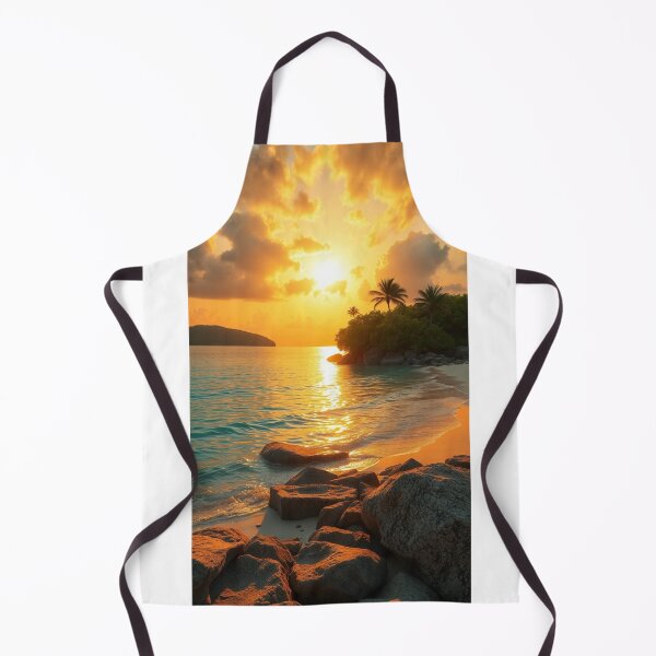 Item preview, Golden Tropical Sunset Over Palm Beach designed and sold by Vida e Arte.