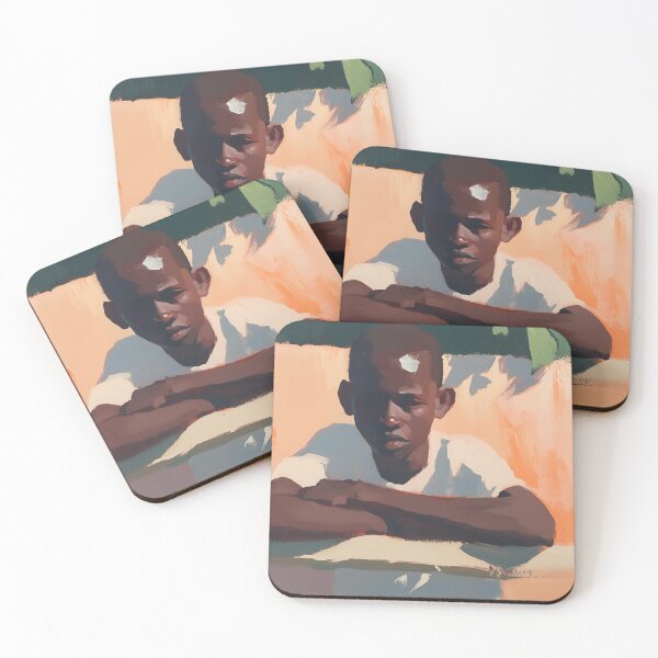 Item preview, Contemporary Black Portrait in Warm Light designed and sold by trajeado14.