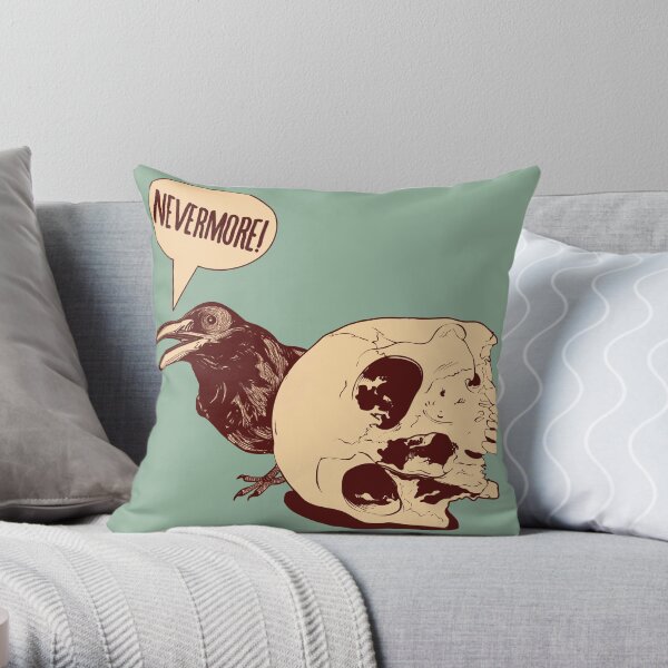 Nevermore EDPOE Throw Pillow
