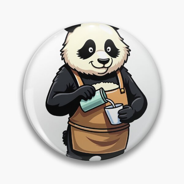 Item preview, Barista Panda Sticker designed and sold by BysonDesigns.