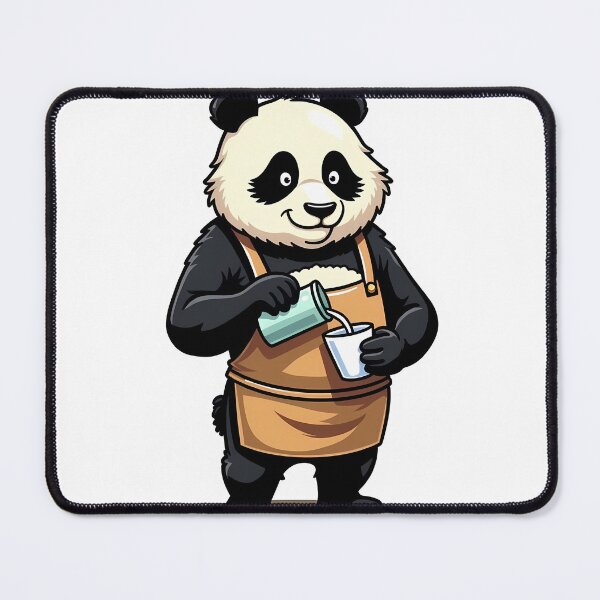 Item preview, Barista Panda Sticker designed and sold by BysonDesigns.