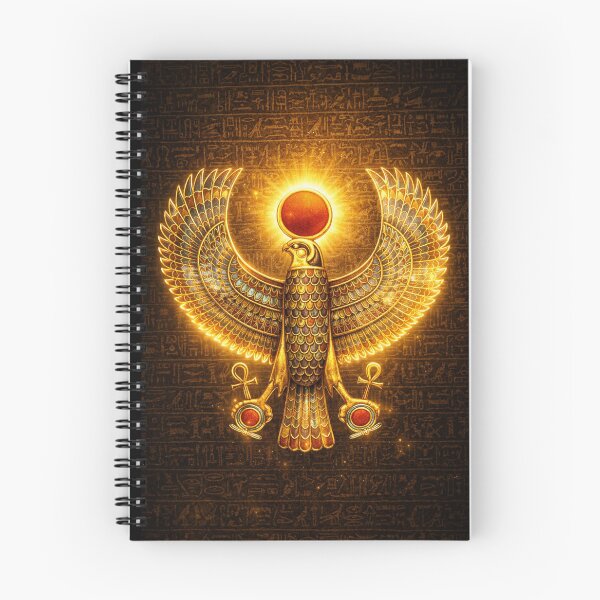 Item preview, Golden Horus Falcon – Ancient Egyptian Sun God Ra with Sacred Ankh & Solar Disk designed and sold by GulfSignature.