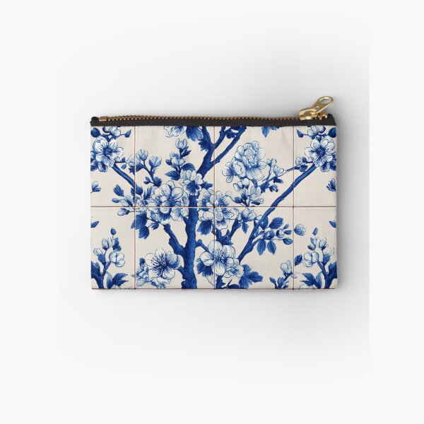 Item preview, Royal Delft Blue Floral Sakura Portuguese Inspired Pattern designed and sold by GrinGalore.