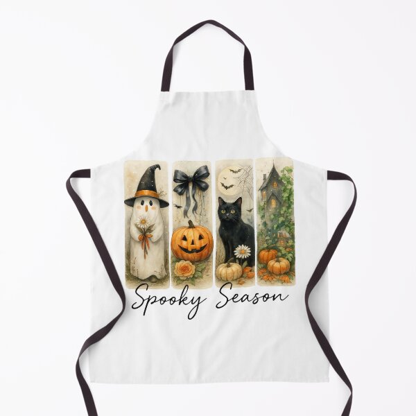 Item preview, Halloween Ghost Pumpkin Bow Cat Haunted House Design designed and sold by Gallory Hive.