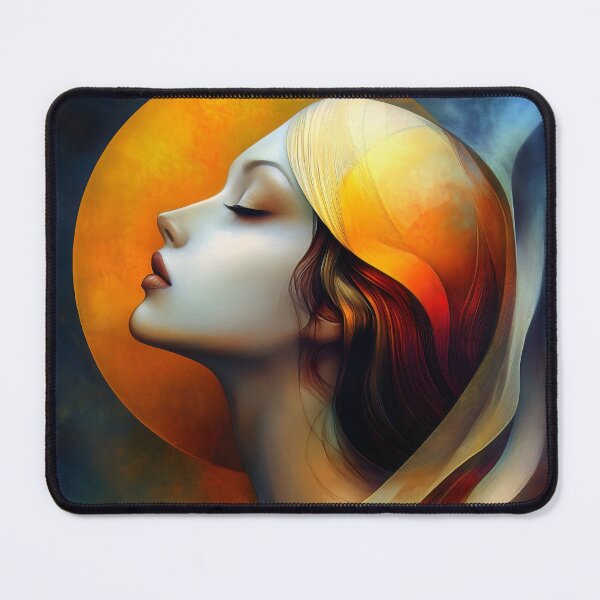 Item preview, Serene Vintage Woman Portrait With Golden Moon Background designed and sold by Shoot-The-Moon.
