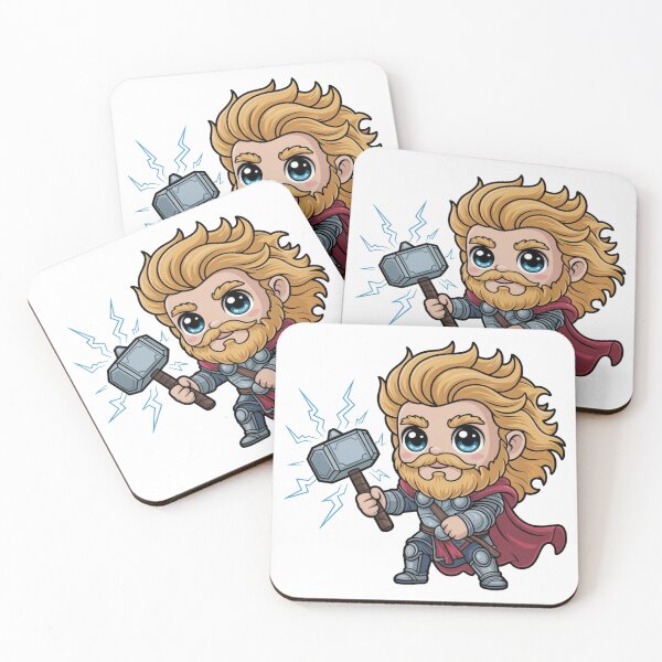 Item preview, Cute Thunder God Chibi – Kawaii Norse Mythology Warrior designed and sold by Dospart.