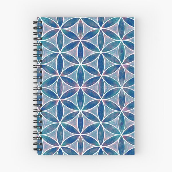 Item preview, Flower of Life Sacred Geometry Pattern Blue and White  designed and sold by shantilovesart.