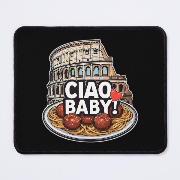 Item preview, Food Lover Rome Colosseum Meatballs Spaghetti "CIAO BABY!" designed and sold by Giulivo Store Graphic.