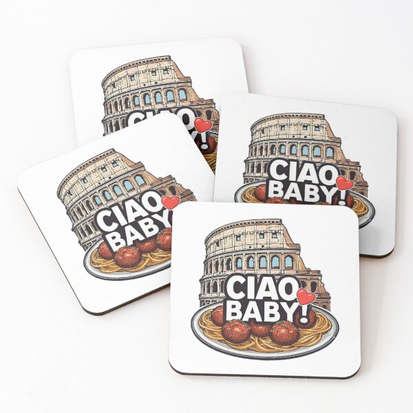 Item preview, Food Lover Rome Colosseum Meatballs Spaghetti "CIAO BABY!" designed and sold by Giulivo Store Graphic.