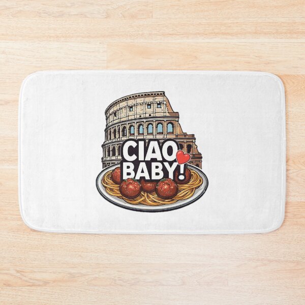 Item preview, Food Lover Rome Colosseum Meatballs Spaghetti "CIAO BABY!" designed and sold by Giulivo Store Graphic.