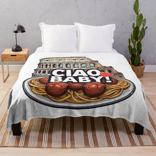 Item preview, Food Lover Rome Colosseum Meatballs Spaghetti "CIAO BABY!" designed and sold by Giulivo Store Graphic.