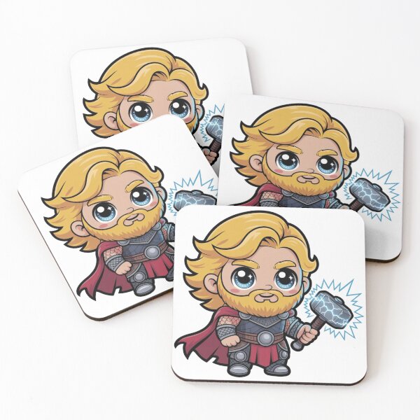 Item preview, Cute Thunder God Chibi – Kawaii Norse Mythology Warrior designed and sold by Dospart.