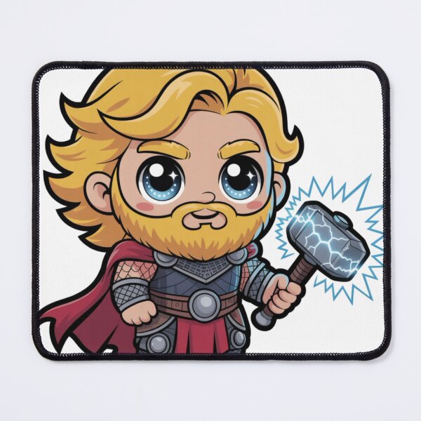 Item preview, Cute Thunder God Chibi – Kawaii Norse Mythology Warrior designed and sold by Dospart.