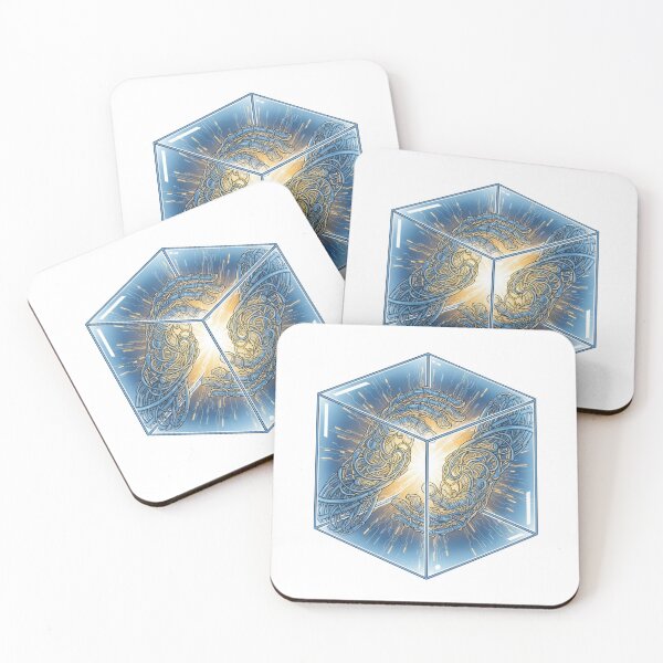 Item preview, Cybernetic Hands in a Light Cube – Futuristic Energy Core Art designed and sold by Dzblack.