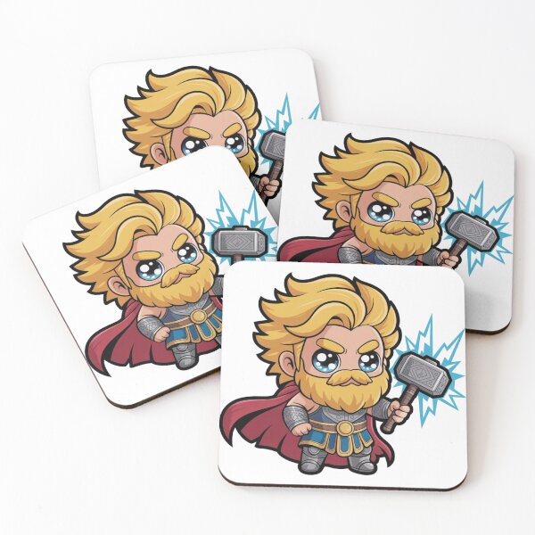 Item preview, Cute Thunder God Chibi – Kawaii Norse Mythology Warrior designed and sold by Dospart.