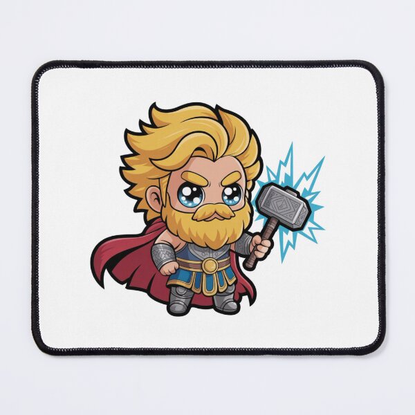 Item preview, Cute Thunder God Chibi – Kawaii Norse Mythology Warrior designed and sold by Dospart.
