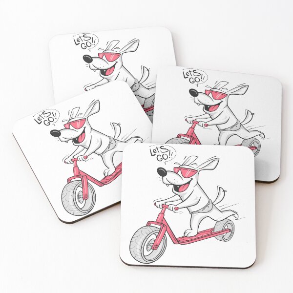Item preview, Let’s Go! Cool Scooter Dog designed and sold by mcraft studio.