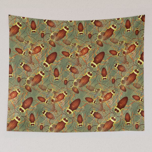 Item preview, Creepy Cartoon Cockroach Background Infestation designed and sold by Prawny.